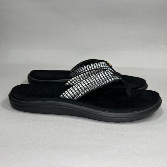 Teva Voya Sandals Women's Size 9 Black Summer Beach Athletic Recovery Flip Flops - Picture 1 of 11